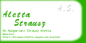 aletta strausz business card